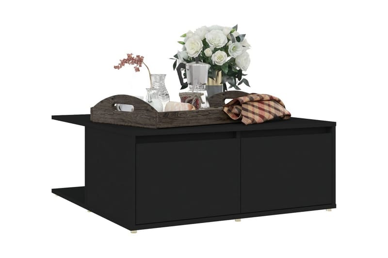 Soffbord svart 80x80x31 cm spånskiva - Svart - Soffbord