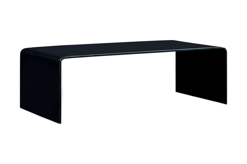 Soffbord svart 98x45x31 cm härdat glas - Svart - Soffbord