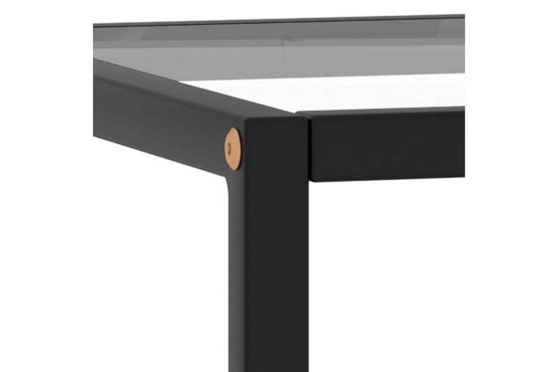 Soffbord svart med härdat glas 40x40x50 cm - Svart - Soffbord