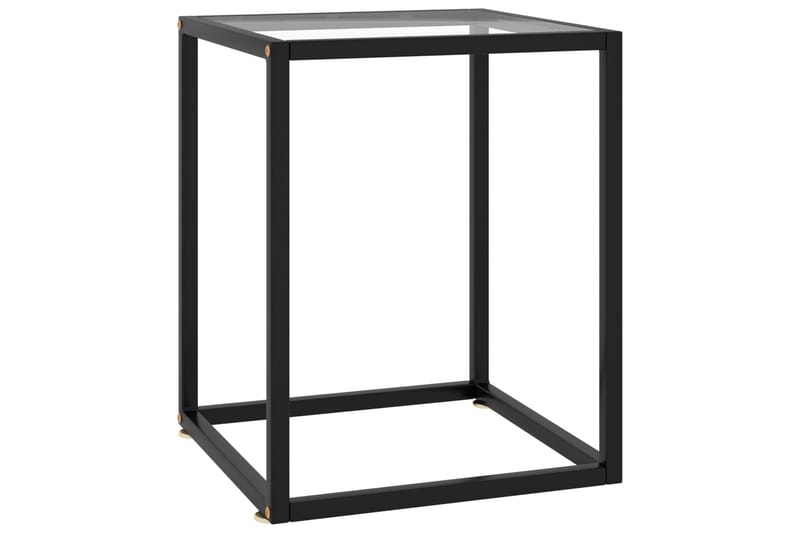 Soffbord svart med härdat glas 40x40x50 cm - Svart - Möbler - Bord & matgrupper - Soffbord