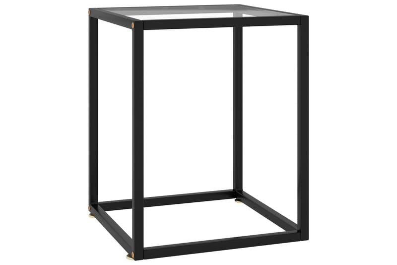 Soffbord svart med härdat glas 40x40x50 cm - Svart - Soffbord
