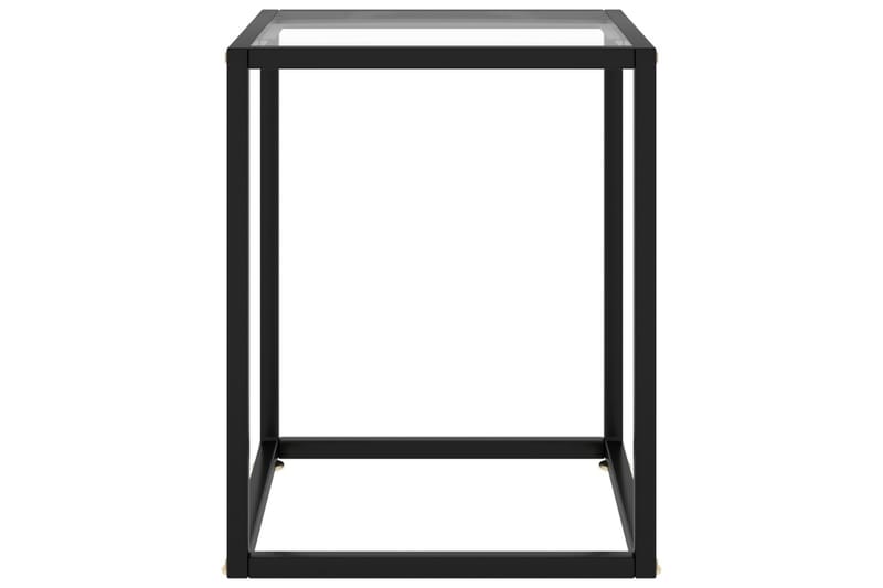 Soffbord svart med härdat glas 40x40x50 cm - Svart - Möbler - Bord & matgrupper - Soffbord