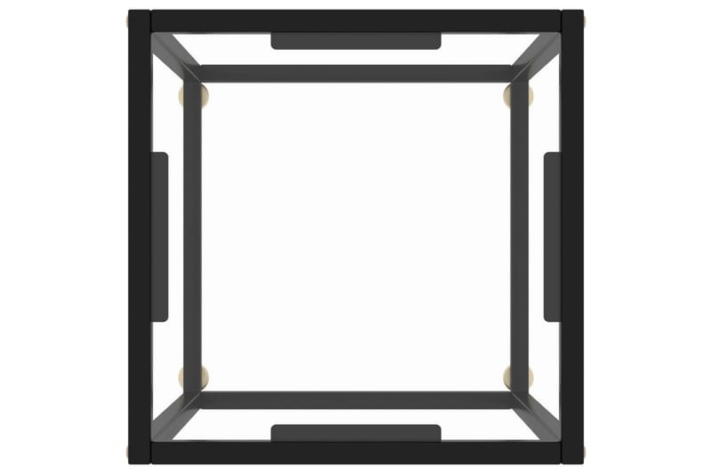 Soffbord svart med härdat glas 40x40x50 cm - Svart - Möbler - Bord & matgrupper - Soffbord