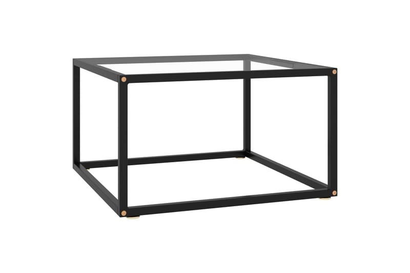 Soffbord svart med härdat glas 60x60x35 cm - Svart - Möbler - Bord & matgrupper - Soffbord