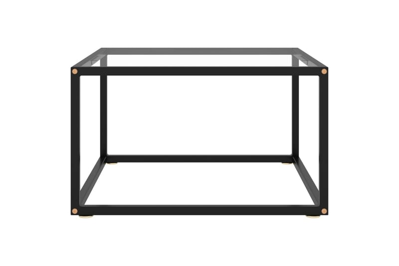 Soffbord svart med härdat glas 60x60x35 cm - Svart - Möbler - Bord & matgrupper - Soffbord