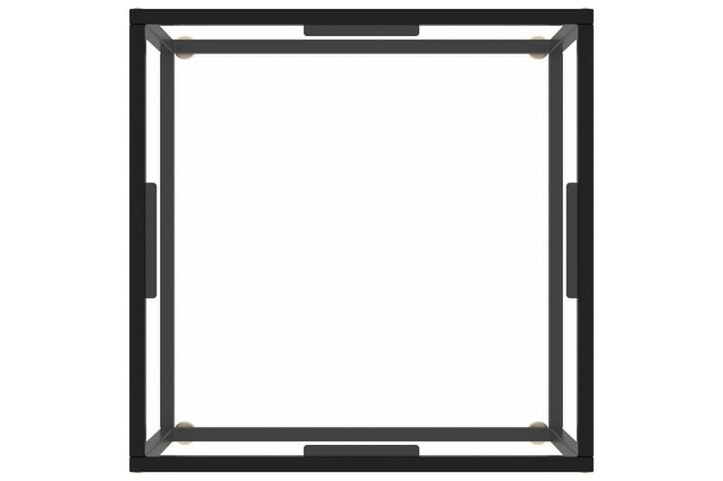 Soffbord svart med härdat glas 60x60x35 cm - Svart - Möbler - Bord & matgrupper - Soffbord