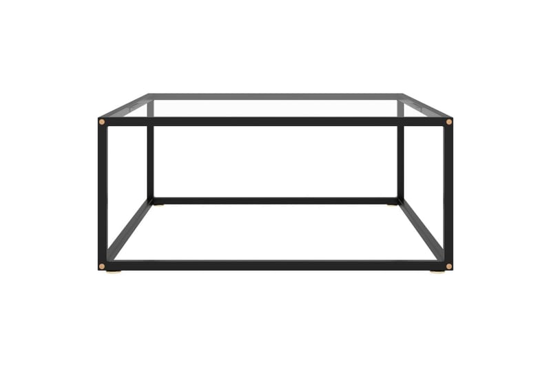 Soffbord svart med härdat glas 80x80x35 cm - Svart - Möbler - Bord & matgrupper - Soffbord