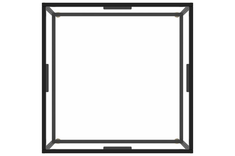 Soffbord svart med härdat glas 80x80x35 cm - Svart - Möbler - Bord & matgrupper - Soffbord