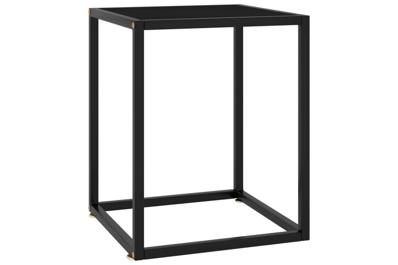 Soffbord svart med svart glas 40x40x50 cm - Svart - Soffbord