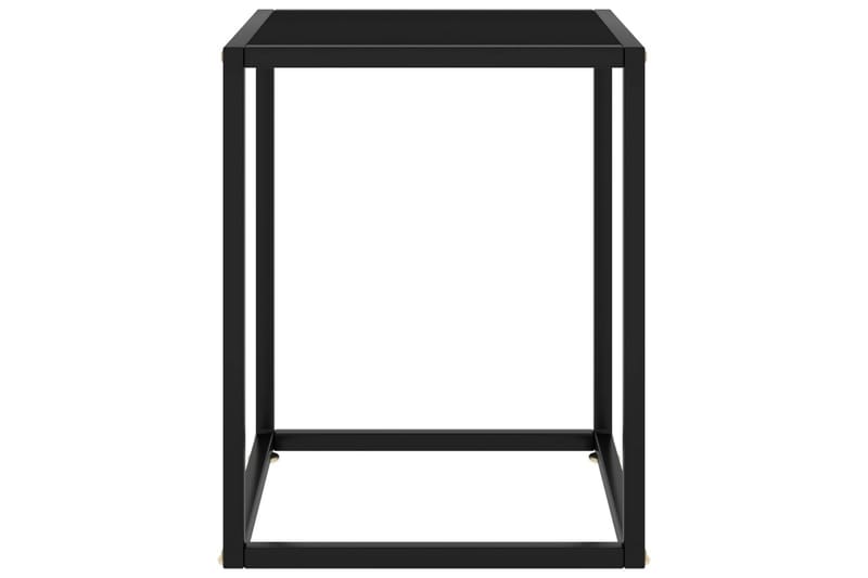 Soffbord svart med svart glas 40x40x50 cm - Svart - Soffbord
