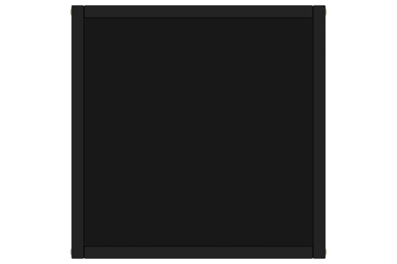 Soffbord svart med svart glas 40x40x50 cm - Svart - Möbler - Bord & matgrupper - Soffbord