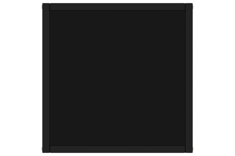 Soffbord svart med svart glas 40x40x50 cm - Svart - Soffbord