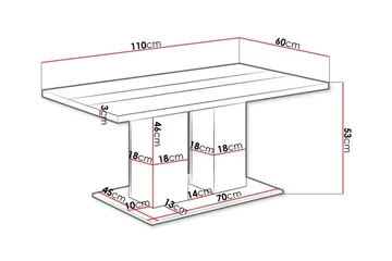 Tallow 110 cm Rektangulärt Soffbord i Målat Trä - Vit - Möbler - Bord & matgrupper - Soffbord