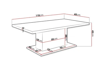 Tallow 110 cm Rektangulärt Soffbord i Mörkt Trä - Brun - Möbler - Bord & matgrupper - Soffbord