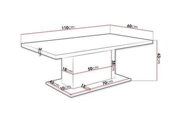 Tallow 60 cm Rektangulärt Soffbord i Mörkt Trä - Brun - Möbler - Bord & matgrupper - Soffbord