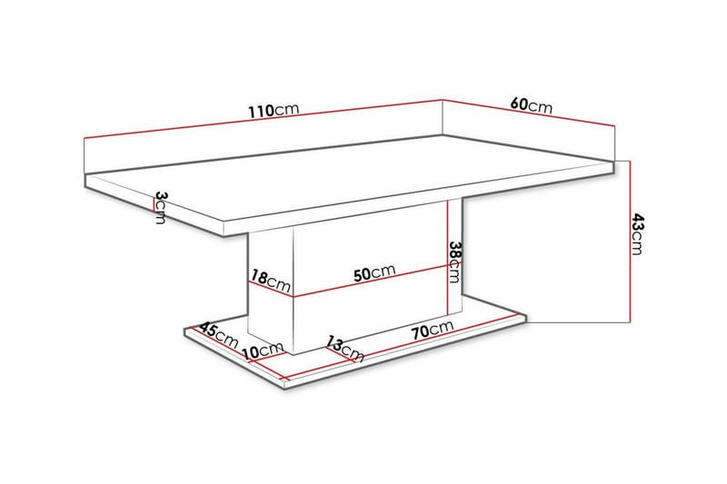 Tallow Soffbord 60 cm NO_BRAND Brown - Möbler - Bord & matgrupper - Soffbord