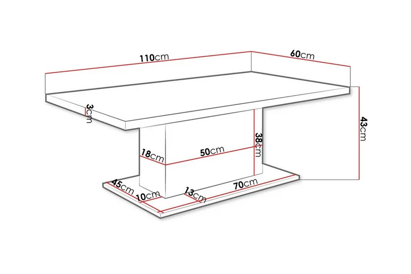 Tallow Soffbord 60 cm NO_BRAND Brown - Möbler - Bord & matgrupper - Soffbord