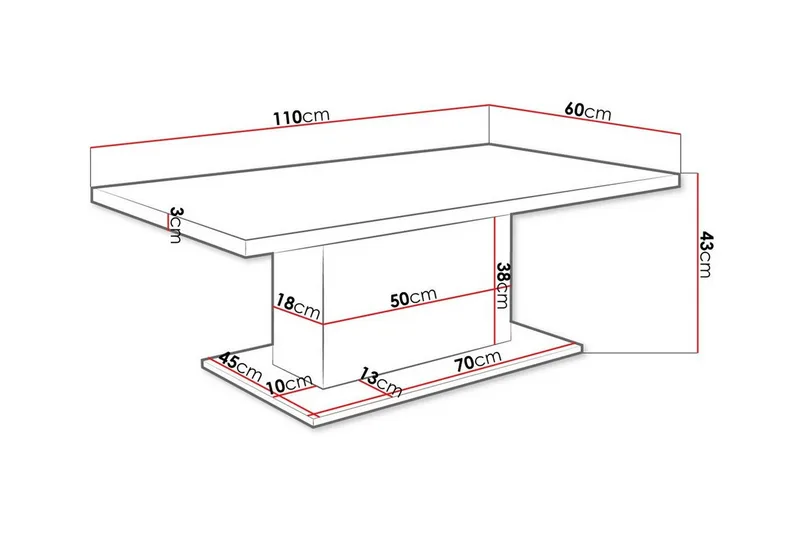 Tallow Soffbord 60 cm NO_BRAND Brown - Möbler - Bord & matgrupper - Soffbord