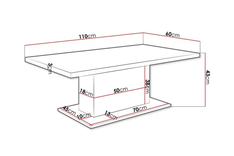 Tallow Soffbord 60 cm NO_BRAND White - Möbler - Bord & matgrupper - Soffbord