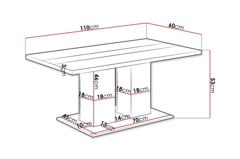 Tallow Soffbord 60 cm - Vit - Möbler - Bord & matgrupper - Soffbord