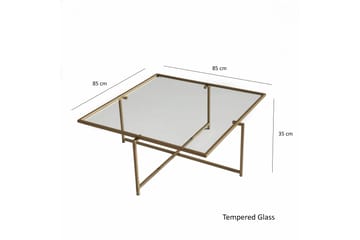 Telence Soffbord 85x35x85 cm - Guld - Möbler - Bord & matgrupper - Soffbord