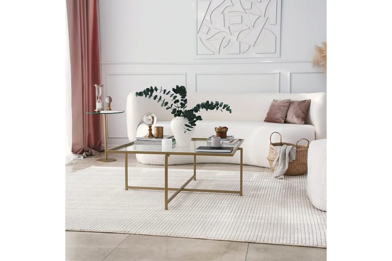 Telence Soffbord 85x35x85 cm - Guld - Möbler - Bord & matgrupper - Soffbord