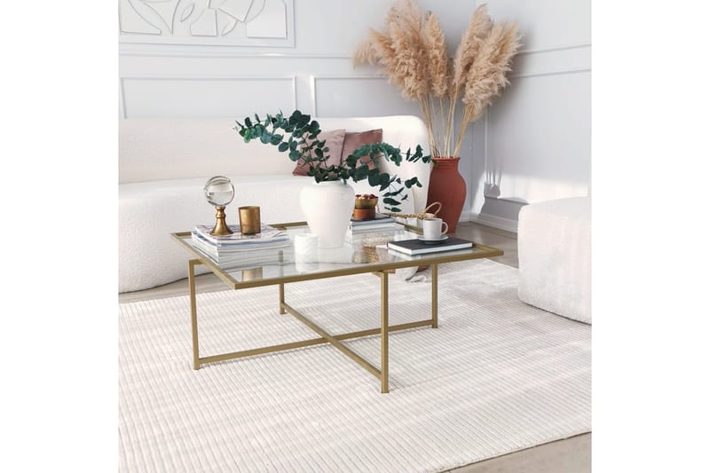 Telence Soffbord 85x35x85 cm - Guld - Möbler - Bord & matgrupper - Soffbord