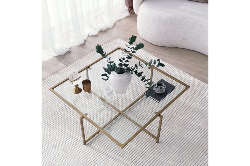 Telence Soffbord 85x35x85 cm - Guld - Möbler - Bord & matgrupper - Soffbord