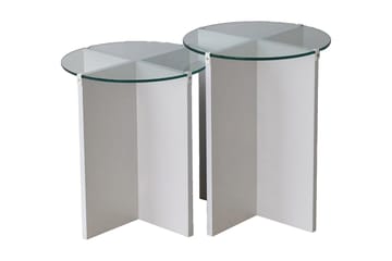 Teratio Satsbord 60x40x60 cm Runt - Vit - Möbler - Bord & matgrupper - Soffbord