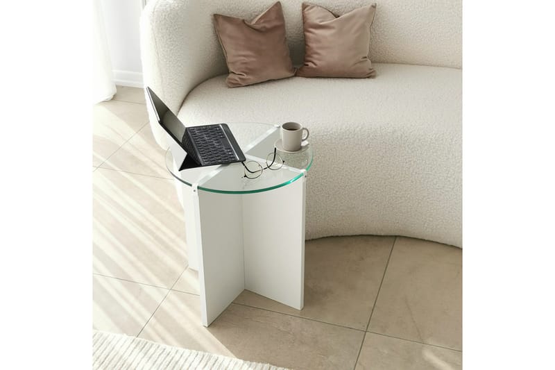 Teratio Satsbord 60x40x60 cm Runt - Vit - Möbler - Bord & matgrupper - Soffbord