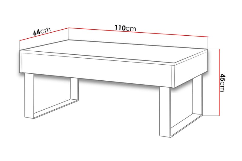 Tessan Soffbord 110 cm - Vit - Möbler - Bord & matgrupper - Soffbord