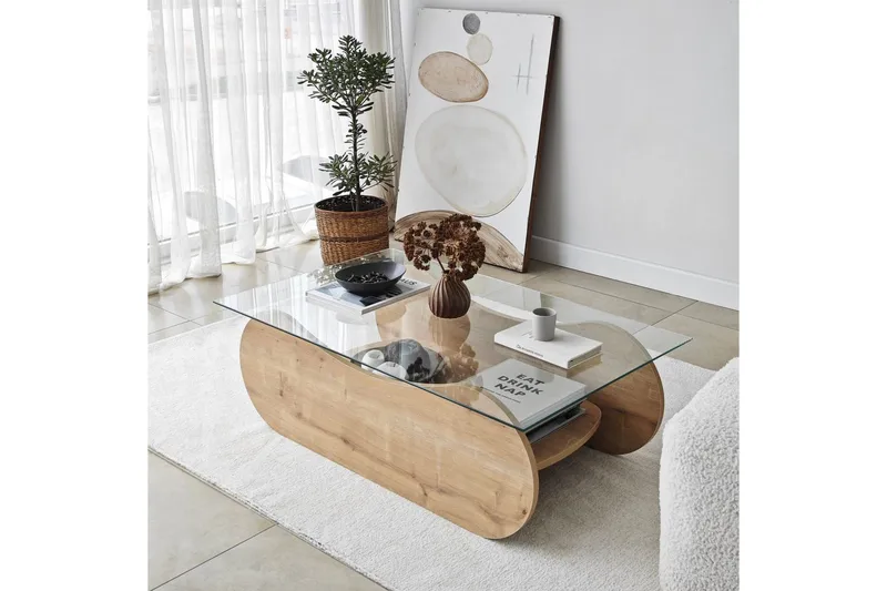 Soffbord Tevrin Sudamalek / Transparent - Sudamalek / Transparent - Möbler - Bord & matgrupper - Soffbord