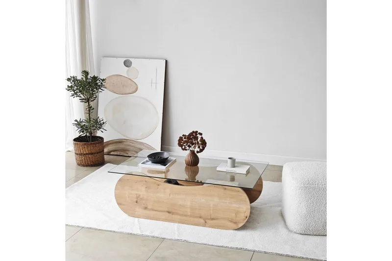 Soffbord Tevrin Sudamalek / Transparent - Sudamalek / Transparent - Möbler - Bord & matgrupper - Soffbord