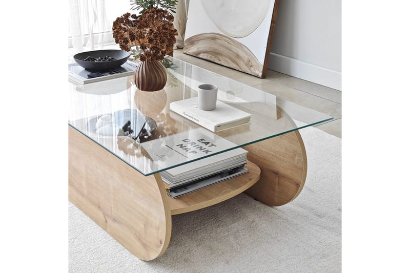 Soffbord Tevrin Sudamalek / Transparent - Sudamalek / Transparent - Möbler - Bord & matgrupper - Soffbord