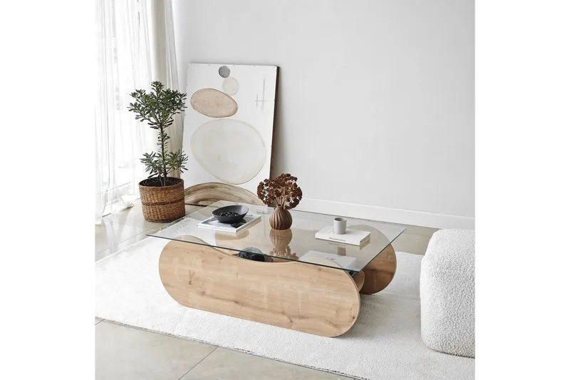 Soffbord Tevrin Sudamalek / Transparent - Sudamalek / Transparent - Möbler - Bord & matgrupper - Soffbord