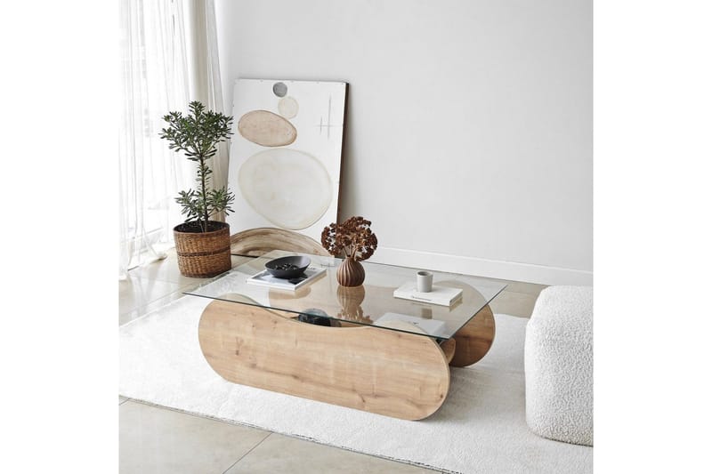 Soffbord Tevrin Sudamalek / Transparent - Sudamalek / Transparent - Möbler - Bord & matgrupper - Soffbord