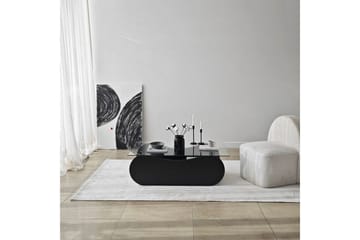 Soffbord Tevrin Svart / Transparent - Svart / Transparent - Möbler - Bord & matgrupper - Soffbord