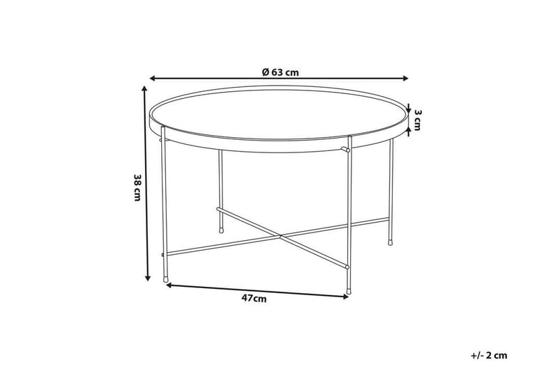 Thore Soffbord 63 cm Runt - Glas/Silver - Soffbord