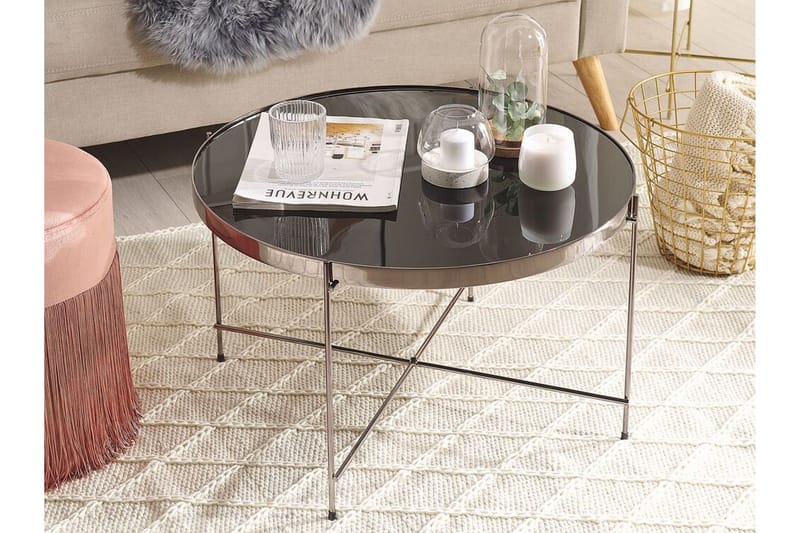 Thore Soffbord 63 cm Runt - Glas/Silver - Möbler - Bord & matgrupper - Soffbord