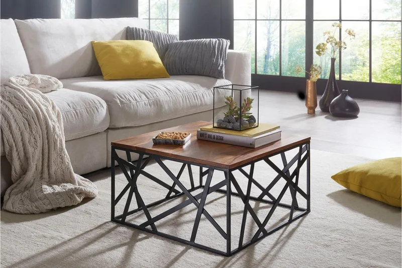 Tijero Soffbord 60 cm - Massivt Trä/Svart - Möbler - Bord & matgrupper - Soffbord