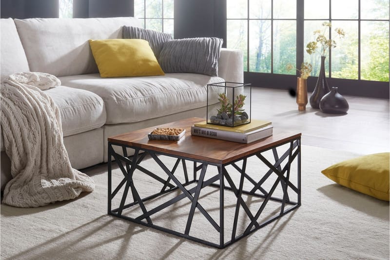 Tijero Soffbord 60 cm - Massivt Trä/Svart - Möbler - Bord & matgrupper - Soffbord