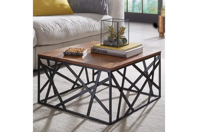 Tijero Soffbord 60 cm - Massivt Trä/Svart - Möbler - Bord & matgrupper - Soffbord