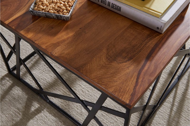 Tijero Soffbord 60 cm - Massivt Trä/Svart - Möbler - Bord & matgrupper - Soffbord