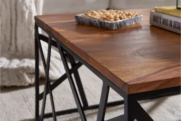 Tijero Soffbord 60 cm - Massivt Trä/Svart - Möbler - Bord & matgrupper - Soffbord
