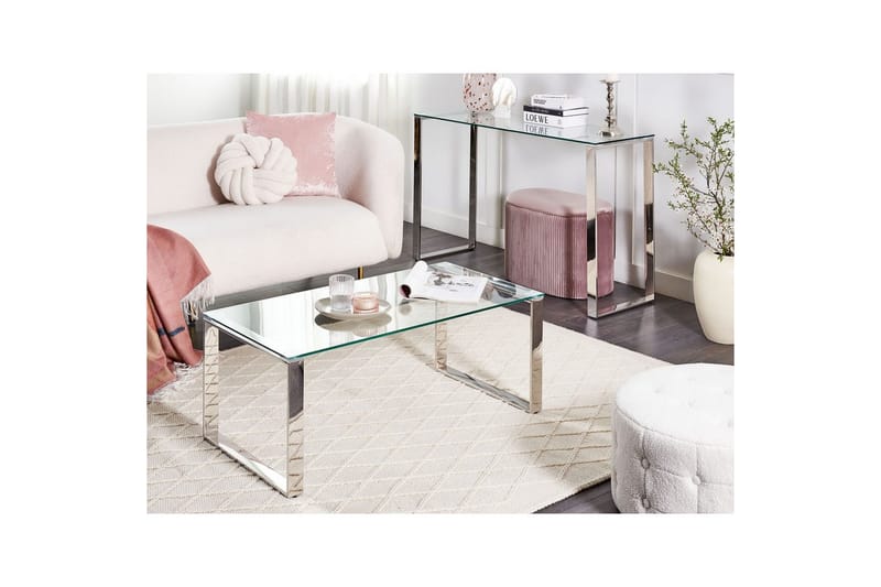 Soffbord Tilon Silver/Transparent - Silver/Transparent - Möbler - Bord & matgrupper - Soffbord