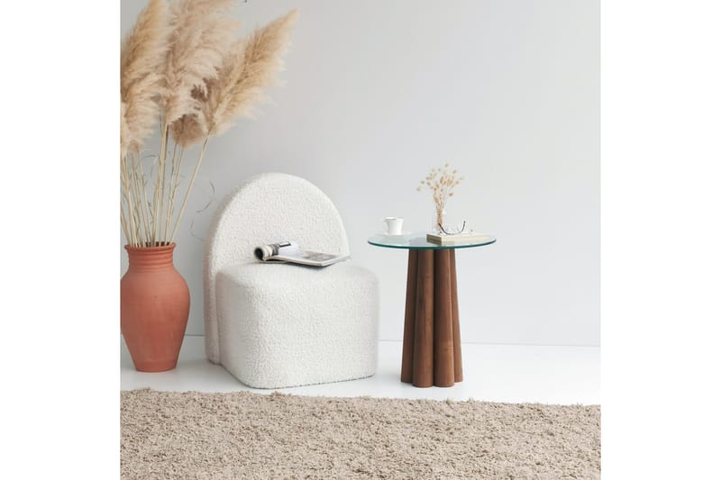 Tjadhunt Soffbord 50 cm - Valnöt/Glas - Möbler - Bord & matgrupper - Soffbord