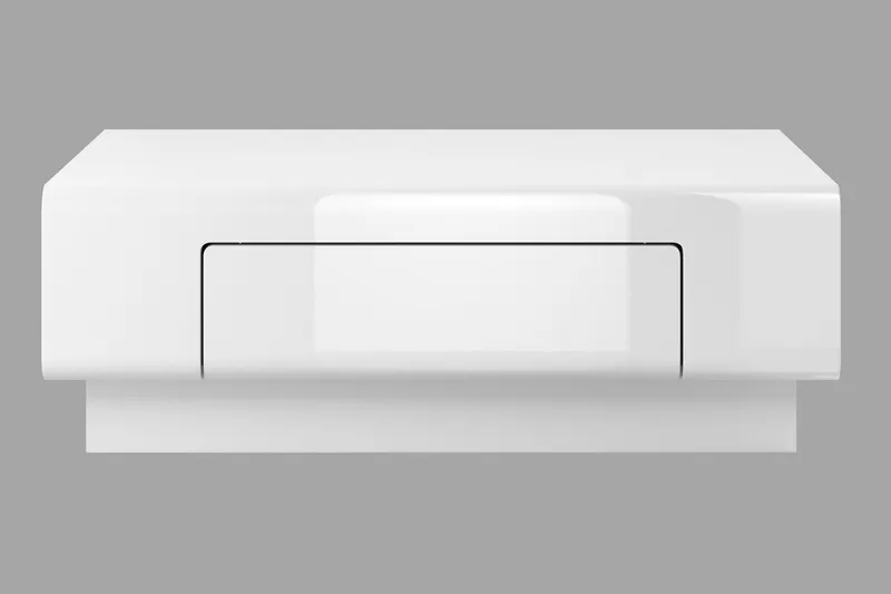 Toreno Soffbord 110 cm med Förvaring Hylla + Låda - Vit - Möbler - Bord & matgrupper - Soffbord