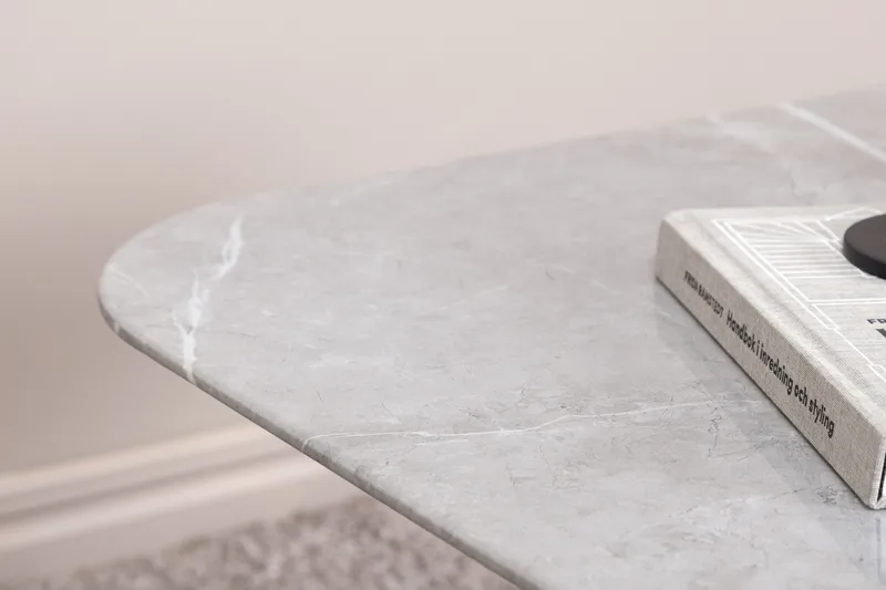 Tristar Soffbord 80 cm - Marmor/Grå/Svart - Möbler - Bord & matgrupper - Soffbord