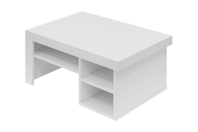 Tyngsjö Soffbord 92 cm med Förvaring Hyllor - Vit - Soffbord