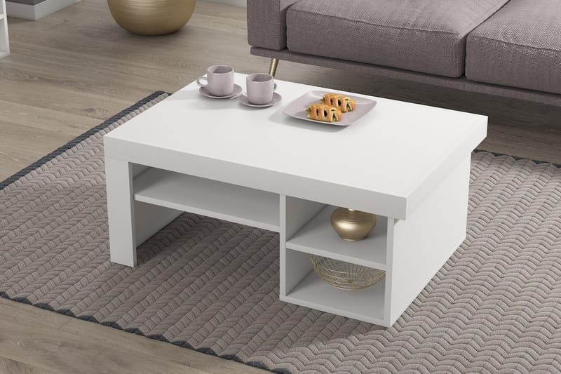 Tyngsjö Soffbord 92 cm med Förvaring Hyllor - Vit - Möbler - Bord & matgrupper - Soffbord